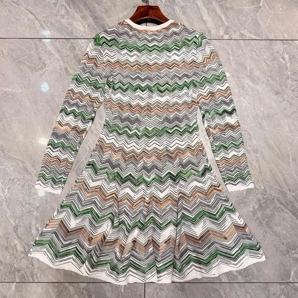 Missoni Multicolor Chevron Long Sleeve sweater Dress - Picture 4 of 9